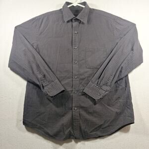 tasso elba mens shirt Button Up Black Large